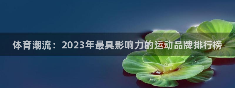 欧亿体育官方正版app娱乐40996：体育潮流：2023年最
